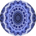 thumbnail image 1 of Ahgly Company Machine Washable Indoor Round Transitional Sky Blue Area Rugs, 5' Round, 1 of 7