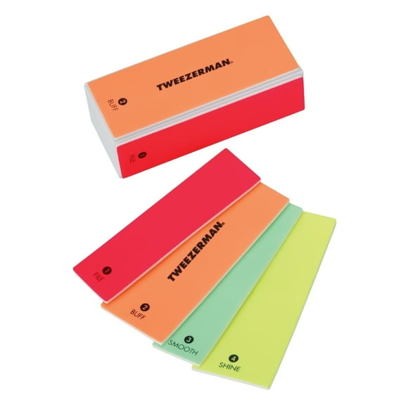 Tweezerman Bloc de Fichiers Néon Buff Lisse et Brillant