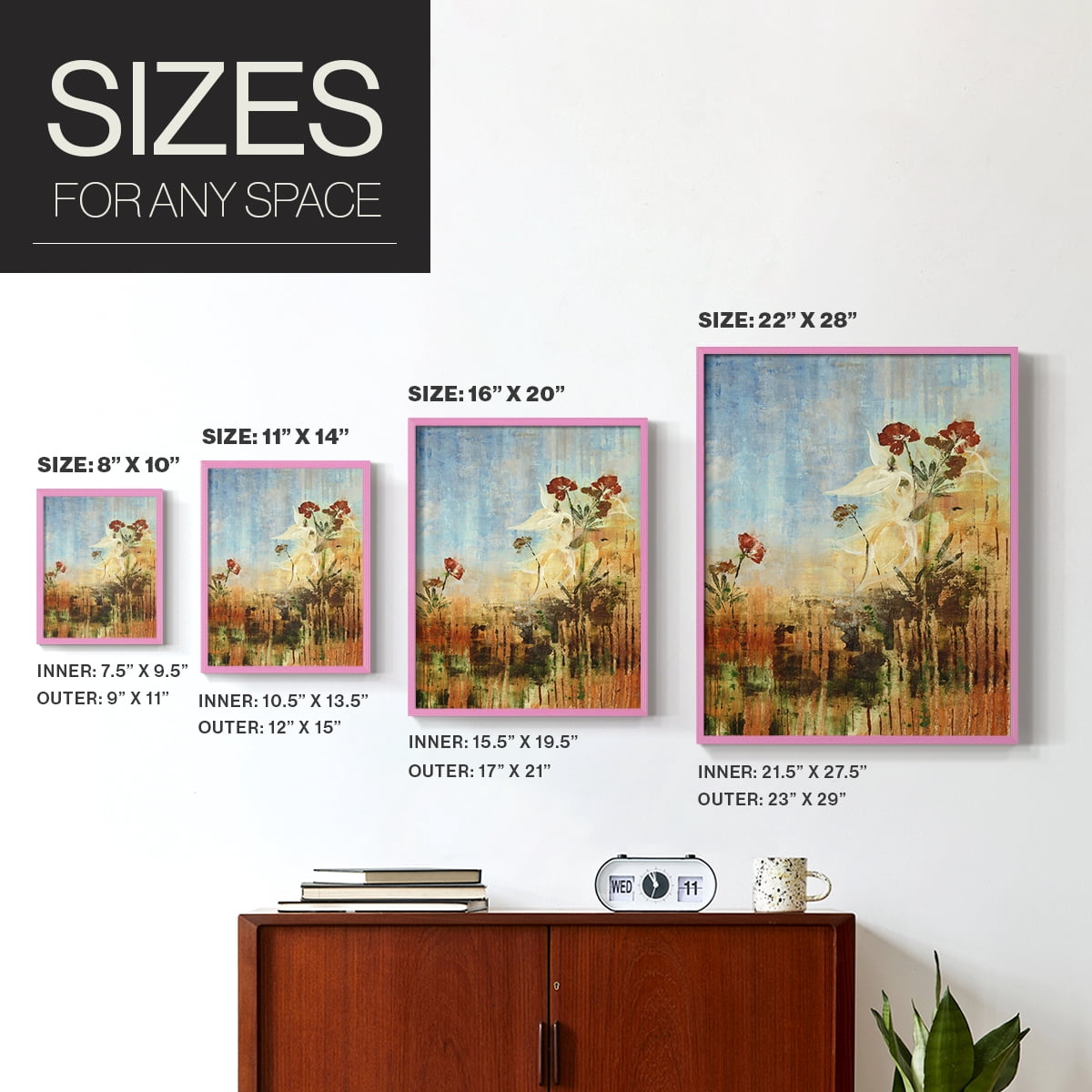 Dedicated to Spring Framed Print in Pink Solid Wood Framed Print No Nail Hanging