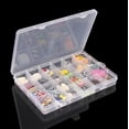 thumbnail image 3 of Transparent Plastic Storage Jewelry Box Plastic Compartment Adjustable Container Storage Boxes Beads Ring Earring Organizer Case 08-12 grids, 3 of 6
