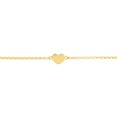 thumbnail image 2 of 14k Yellow Gold Mini Love Heart Rolo Adjustable Anklet Bracelet 10 Inch Anklet for Women, 2 of 2