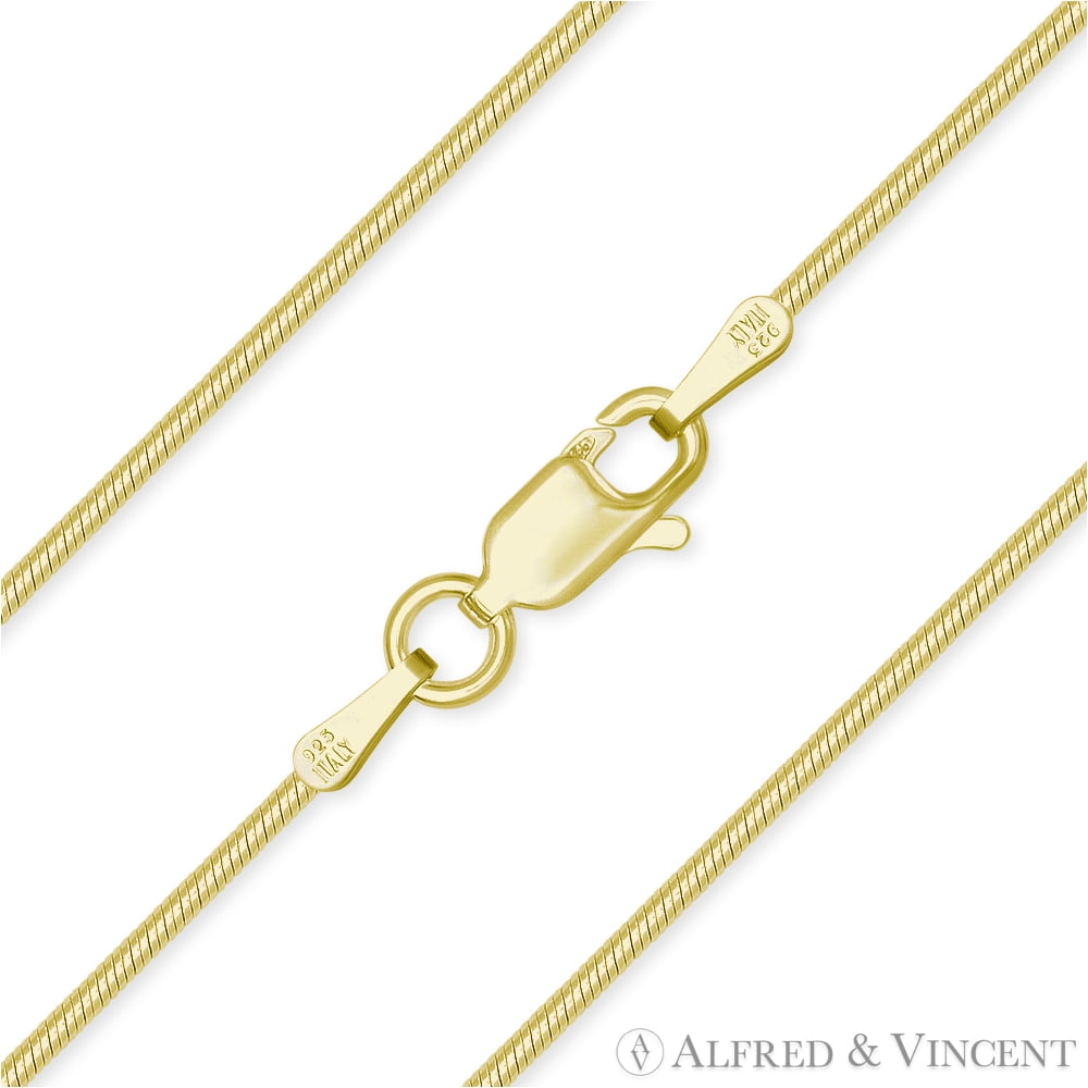 1mm Snake Link D-Cut Sparkle Chain 
