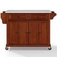 thumbnail image 3 of Crosley Furniture Full Size Stone Top Kitchen Cart Cherry/White, 3 of 12