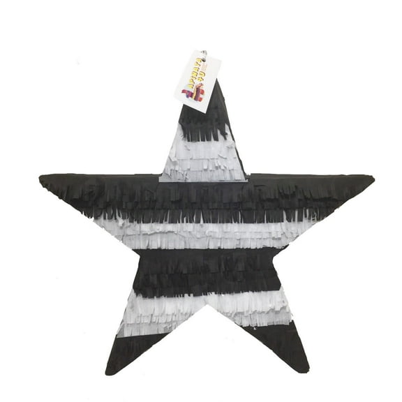 APINATA4U Black and White Star Pinata