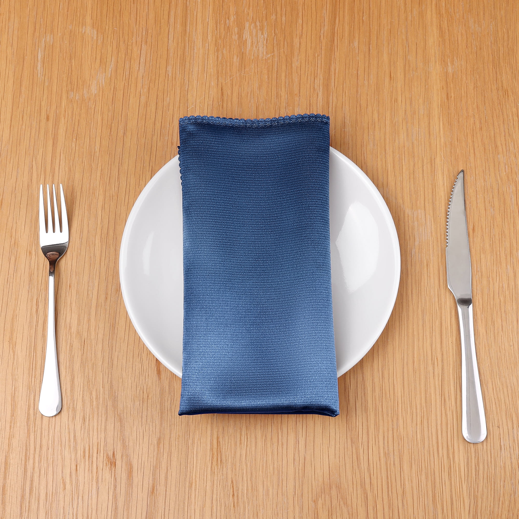 Unique Bargains 6 Pack Sateen Napkins Great Napkins for Restaurant Wedding Banquet Blue