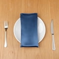 thumbnail image 5 of REGALWOVEN Satin Napkins Set of 6 Cloth Napkins for Dinner Table Blue 20"x20", 5 of 6