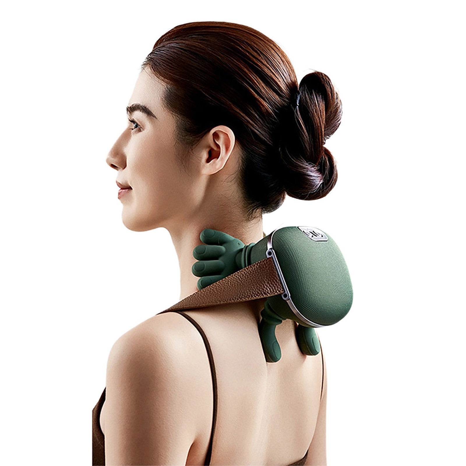 Chanana Bionic Heated Massager, Portable Shiatsu Neck and Back Massager, Electric Deep Tissue 4D Kneading Massage, Simulated Human Hand Design for Pain Relief and Muscle Relax