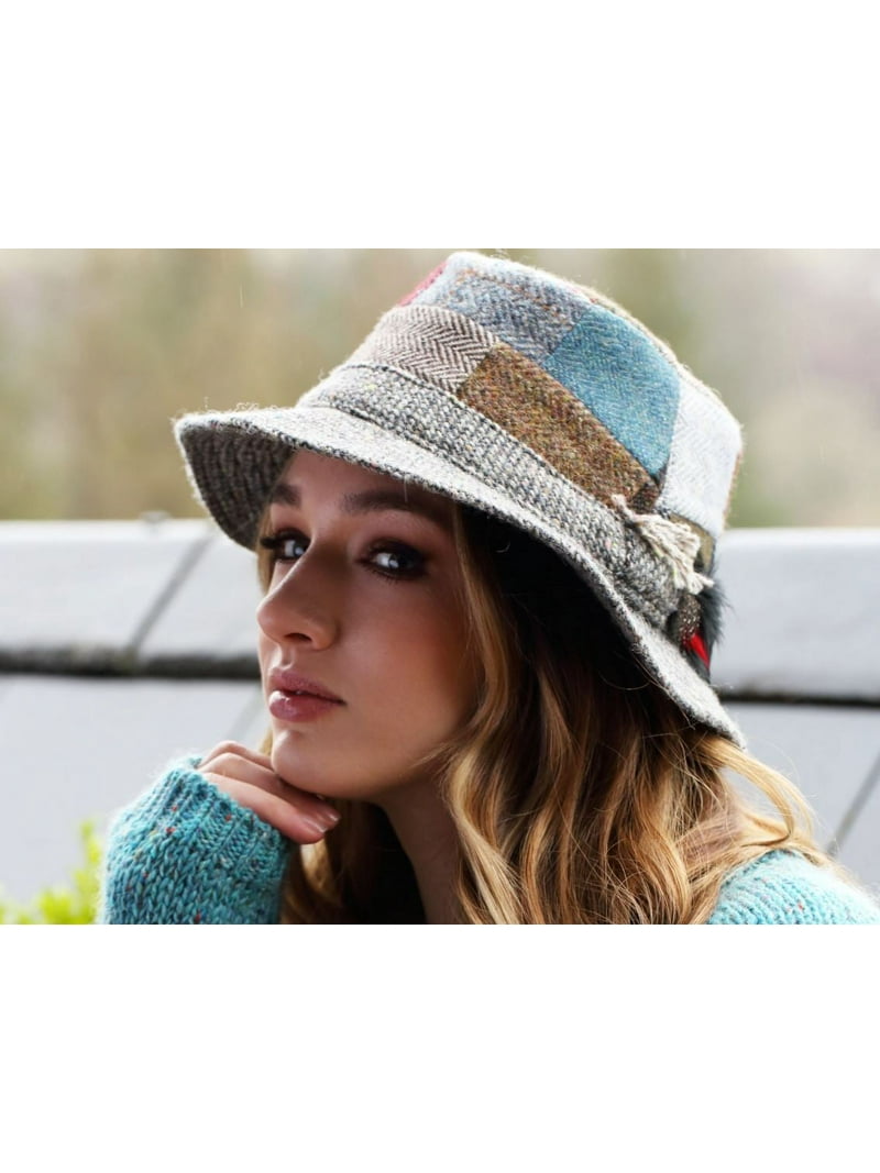 Hanna Hats of Donegal Tweed 100% Wool Walking Hat Made in Ireland