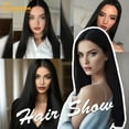 thumbnail image 6 of QUEENTAS 24 inch Long Straight Black Wigs for Women Synthetic Black Straight Wig Looking Natural Black Long Hair Wigs (Black), 6 of 10