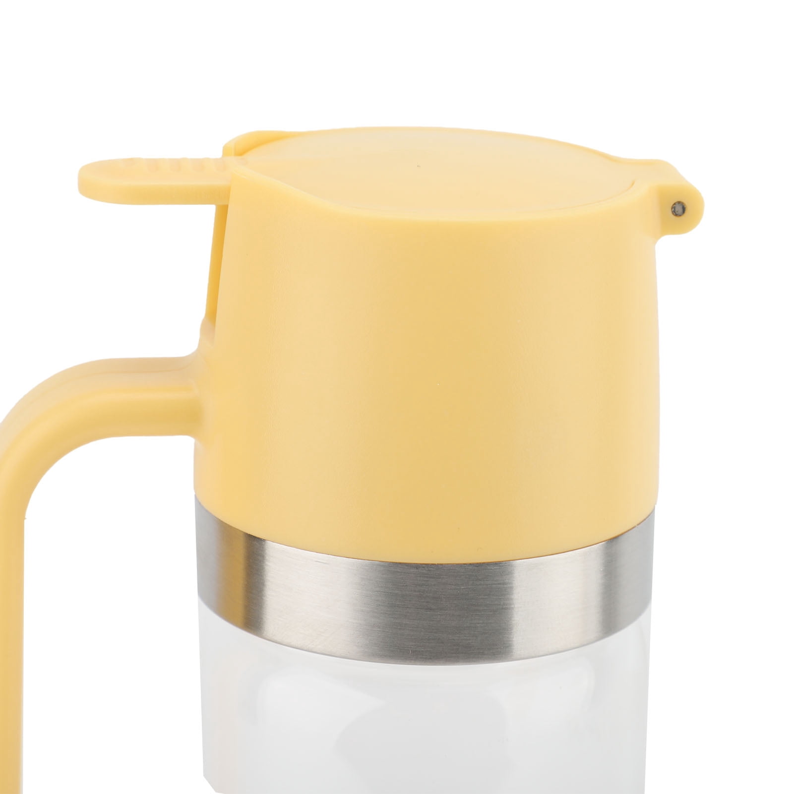 Rupoun Premium Glass Syrup Dispenser with Handle, Leakproof Drip Proof 300ml (10.14 oz) Multipurpose Honey Container for Coffee Bar Kitchen Restaurant, Yellow