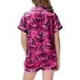 thumbnail image 4 of felwors Toddler Baby Girl Boy Halloween Pajamas Pumpkin Cotton Linen Long Sleeve Button Down Shirts Pants Kids Sleepwear Pjs (Hot Pink,10-11 Years), 4 of 5