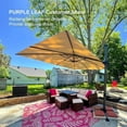 thumbnail image 3 of PURPLE LEAF 9x11.5 Ft Cantilever Umbrella Rectangle Outdoor Patio Umbrella Large Offset Hanging Umbrella Aluminum Umbrella with 360°Rotation Adjustable Garden Pool Umbrella,Beige, 3 of 16