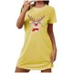 thumbnail image 5 of Camisón corto de talla grande para mujer, camisón de manga corta con estampado de pecho a la moda, camisón para mujer, 5 of 5