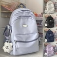 thumbnail image 3 of FUZHIQ School Backpack for 3rd 4th 5th 6th 7th Grade, Multi Compartment Bookbag with Plush Star Pendant & Buckle Straps, Water Resistant Lightweight Elementary Middle School Bag, Black, 3 of 6