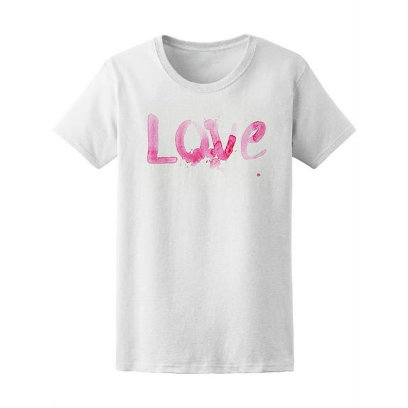 Love Text Watercolor Elements Tee Women's -Image by Shutterstock