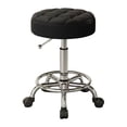 thumbnail image 3 of Taburete giratorio ajustable para salón con reposapiés de 17,7 a 22,8 pulgadas, taburete giratorio de 360 grados para tienda de spa, resistente Negro, 3 of 9