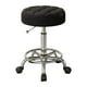 thumbnail image 3 of Taburete de bar con ruedas y altura ajustable, para salón de belleza, spa, tienda, estructura de metal, rotación de 360 ​​grados. Negro, 3 of 9
