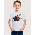 thumbnail image 1 of Camiseta informal con estampado de atleta para niño: manga corta, cuello redondo, ideal para deportes de verano al aire libre, ideal como regalo de verano., 1 of 6