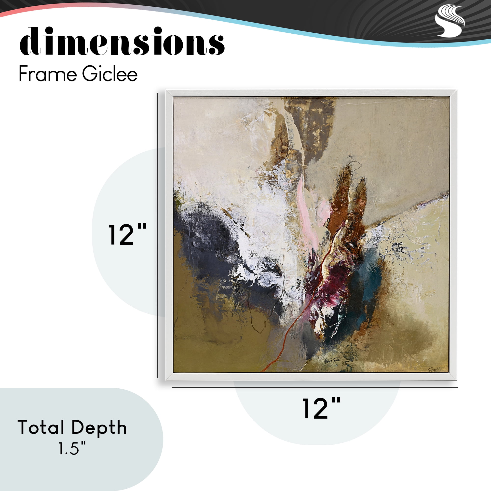 Earthy Mood Composition White Framed Giclee Art, design by Design Fabrikken