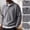 Light Gray #0266, variant on Mens Waffle Knit Polo Pullover Sweatshirt Long Sleeve Casual Textured Fall Sweater Top