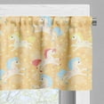 thumbnail image 5 of Ambesonne Cartoon Valance & Curtain, Unicorns Abstract Stars, 55"x24", Multicolor, 5 of 6