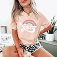 thumbnail image 3 of Teacher Rainbow Fun Teacher Shirt for Adult Women for 1st and Last Day of School Peach Shirt Adult Small, 3 of 5