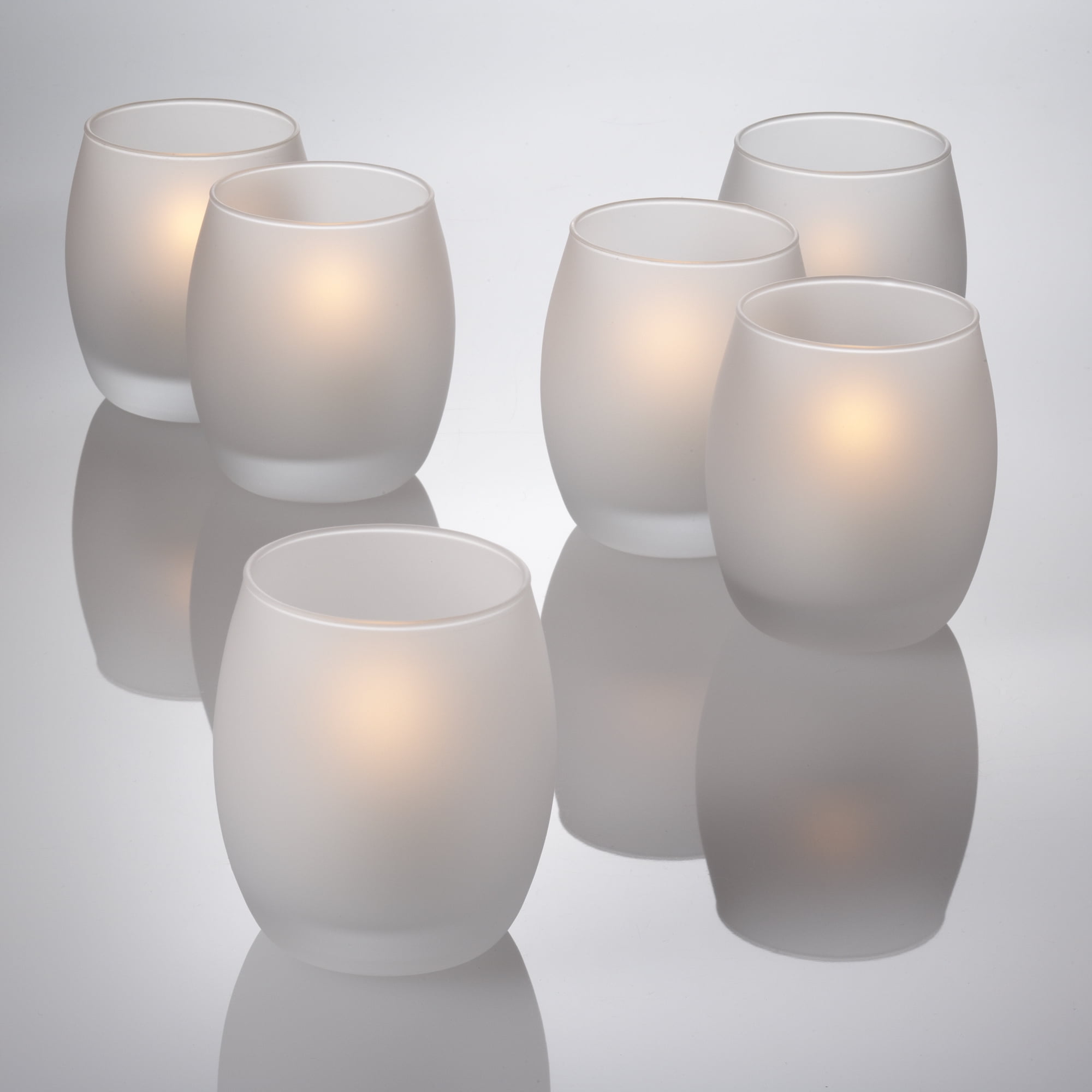 Eastland Votive Candle Holder Grande Hurricane Frosted Set of 12