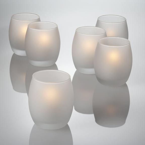 Eastland Votive Candle Holder Grande Hurricane Frosted Set of 12