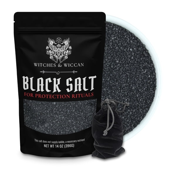 Sea Salt Superstore Black Salt for Protection Rituals & Wiccan Spells, 14 Oz Gluten-Free