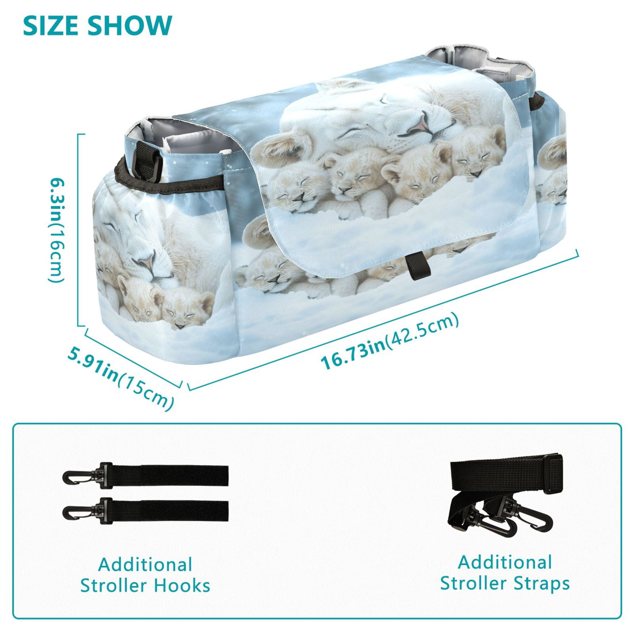 DIXRUYEE Stroller Organizer Cozy Snowy Familycozy Snowy Family Printed