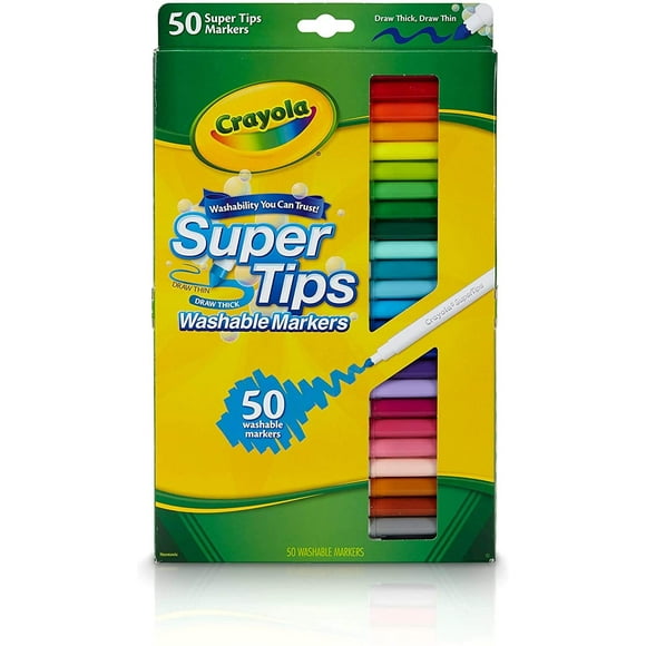 50 plumones crayola super tips lavables crayola 585150