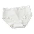 thumbnail image 2 of Sunvit-Panties Womens Cotton Bikini Panties - White, Size L, Breathable Lace-Trimmed Underwear for All-Day Comfort & Sensitive Skin, 2 of 3