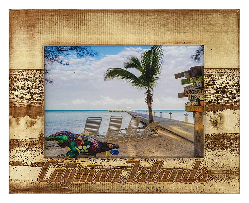 5 x 7 Palm Springs California with Palm Tree Laser Engraved Wood Picture Frame 