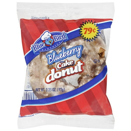 Bluebird Blue Bird Blueberry Cake Donut