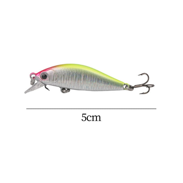Ximing 4x Fishing Lures Crankbait Realistic Fishing Lure with Triple Hook  Hard Lure Artificial Baits for Carp Salmon Perch Panfish Pike Yellow