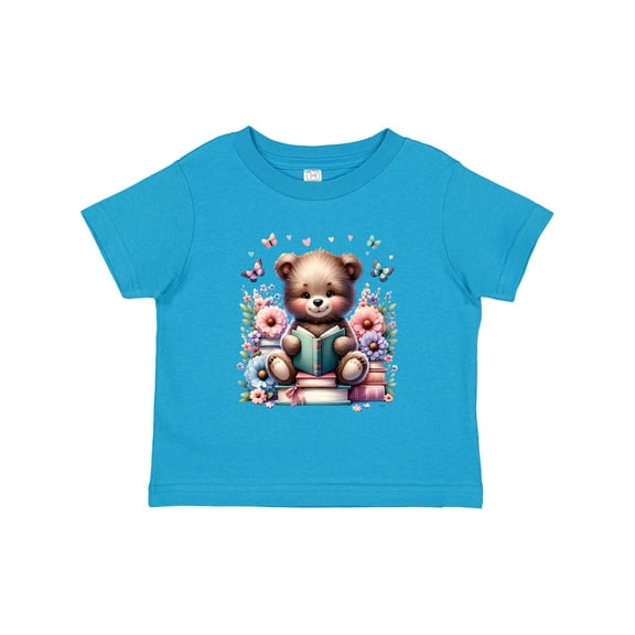 Inktastic Teddy Bear Kids Reading Girls Toddler T-Shirt