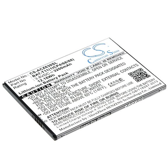 3200mAh BAT-T11(1ICP4/68/88) KT.0010S.018 BAT-T11 Battery for Acer Liquid Z630S Liquid Z630 T04