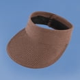 thumbnail image 6 of Nooxsoe Women's Summer Sun Uv Protection Visor Wide Brim Clip On Beach Pool Golf Cap Hat-sun Hat Trip Riding Visor Foldable Cap Version of Straw Coffee One Size, 6 of 6