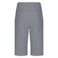 thumbnail image 6 of Mens Linen Shorts Drawstring Waist Breathable Beach Shorts Elastic Waist Summer Shorts Lightweight Solid Color Casual Vacation Lounge Wear, 6 of 6