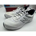 thumbnail image 1 of New Balance Walking Shoe Sneaker 411 Mens Size 8 1/2 D White Black MW411WB2, 1 of 6