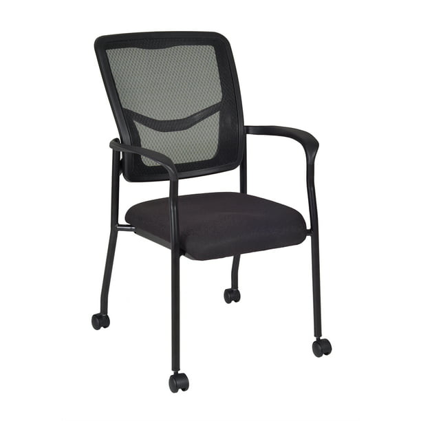 Kiera Side Chair With Casters Black, Dining Side Chairs With Casters
