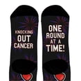 thumbnail image 3 of ThisWear Cancer Survivor Gifts Knocking Out Cancer Crew Socks Cancer Recovery Gifts 1-Pair Novelty Crew Socks, 3 of 5