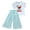 Sky Blue, White, variant on B91xZ Baby Outfits For Girls Toddler Kids Girls Clothing Sets Summer Sunflower T Shirt Tops Chiffon Ruched Loose Pants Outfits ,Size 5 Years