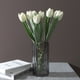 thumbnail image 1 of Gwong Decoración hogareña 1 Ramo Lustroso Floya Falsable Flexible Color Brillante 3 Cabezal Túres Real Tulipanes Artificiales Decoración para el hogar Gwong 21082907, 1 of 6