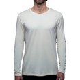 thumbnail image 1 of Playera Manga Larga Para Hombre De Algodón Pima y Tela Spandex Unbranded Co Long Sleeve Crew Neck Off White M, 1 of 6
