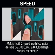 Makita 18V LXT Brushless Reciprocating Saw (XRJ05Z) – 1-1/4 in Stroke, 3,000 SPM, Variable Speed, Tool Only