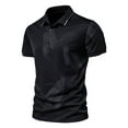thumbnail image 4 of Floenr Mens T Shirts,Men Summer Casual Buttons Turn-Down Collar Short Sleeve Loose Shirt Tops, 4 of 5