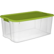 Sterilite 29 Gallon Spicy Lime EZ Carry Ultra Storage Box, 2 Piece