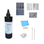 UV Resin-500ML Upgrade Hard Type Crystal Resin +5 Resin Mold + 5 Type of Silicone Resin Tool Cup Stick, Mat and Finger Cots for Jewelry Making Earrings Necklace Bracelet Craft
