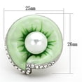 thumbnail image 2 of Luxe Jewelry Designs Stainless Steel Women's Ring with Synthetic White Pearl - Size 9 (Pack of 2), 2 of 4